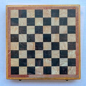 Handcrafted Stone Chess Set with Wooden Storage Box (Chess)
