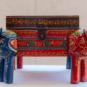 Handcrafted Wooden Elephant Trunk Box (Elephant Bajat)