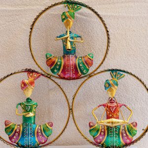 Handcrafted Rajasthani Musician Wall Decor (Designer PC)
