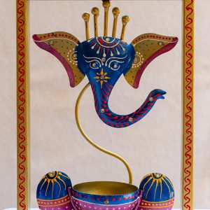 Handcrafted Metal Ganesha Tealight Holder (Ganpati)