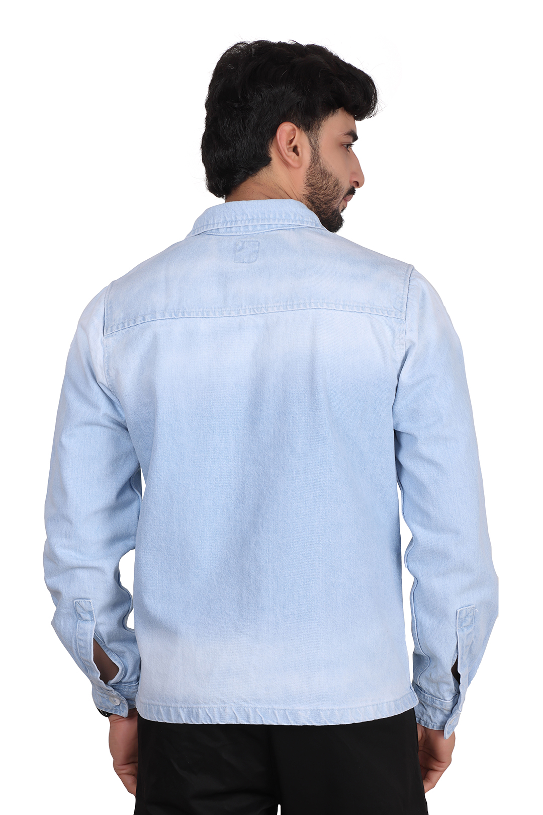 Saket – Premium Light Wash Denim Shirt - Image 2