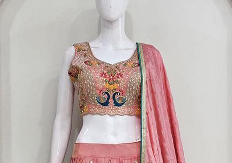 Elegant Pink Zardozi&Gota Patti Lehenga Set - Image 2