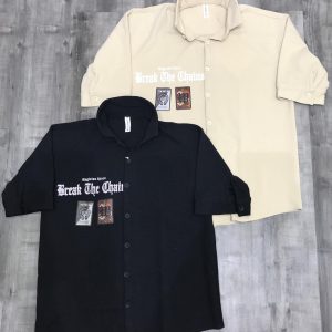 Knitting Fabric Polyester Base Down Shoulder Shirt