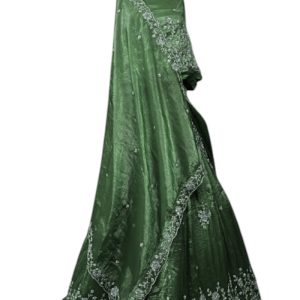 Elegant Gold Crush Fabric with Intricate Hand Work (Unstitched)